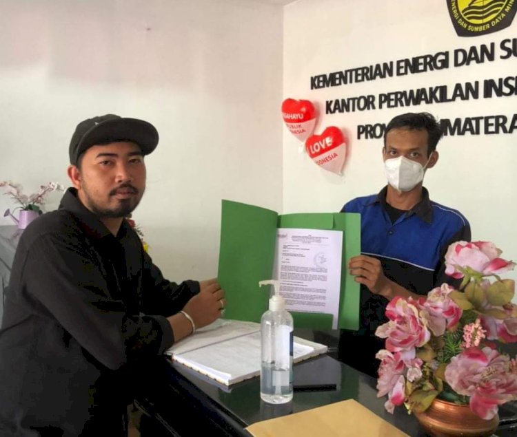 Perwakilan Kawali Sumsel saat mendatangi Kantor Perwakilan Inspektur Tambang Penempatan Sumsel. (ist/rmolsumsel.id)