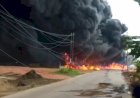 Breaking News: Gudang Penyimpanan Minyak Ilegal Terbakar di Palembang