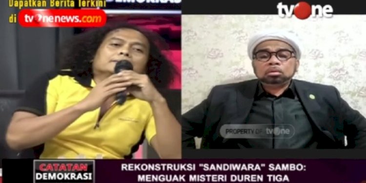 Tenaga Ahli Utama Kantor Staf Presiden (KSP), Ali Ngabalin terlibat debat dengan mantan pengacara Bharada Richard Eliezer, Deolipa Yumara/Repro