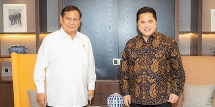 Menteri Pertahanan RI, Prabowo Subianto dan Menteri BUMN, Erick Thohir/Net