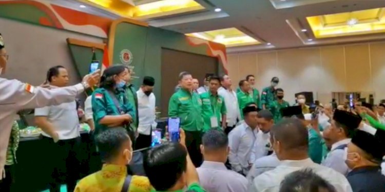 Mantan Ketua Umum Partai Persatuan Pembangunan (PPP) Suharso Monoarfa diusir oleh peserta workshop DPRD PPP/Ist