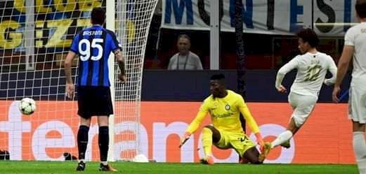 Leroy Sane menjebol gawang Inter Milan/net