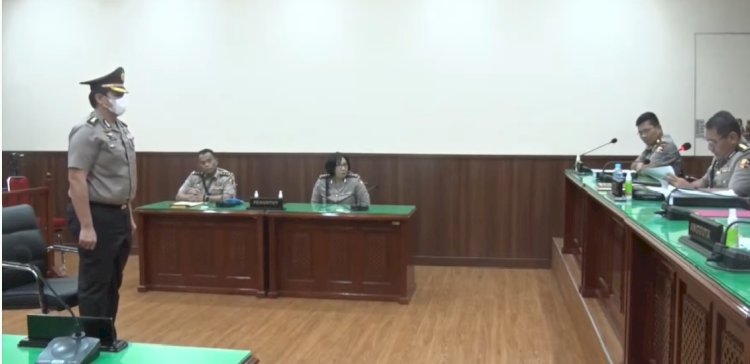 Sidang Komisi Kode Etik Polri terhadap AKBP Jerry Raymond Siagian terkait dengan penanganan penyidikan kasus pembunuhan berencana Brigadir Yosua Hutanarat alias Brigadir J/Repro