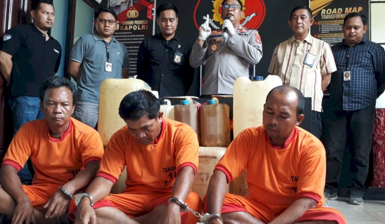 Kapolres Lubuklinggau, AKBP Harissandi saat pres rilis ungkap kasus di Satreskrim Polres Lubuklinggau, Selasa (13/9)/Foto:RMOLSumsel