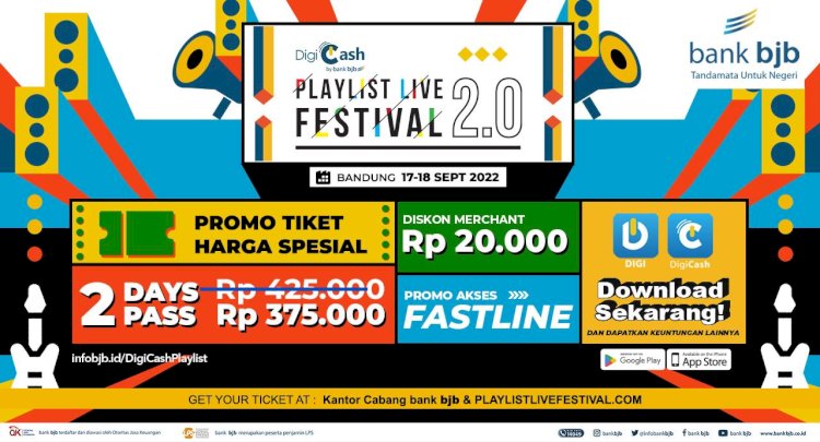 bjb Beri Kemudahan Nonton Konser Musik Digicash PlayList Live Festival 2.0 . /Ist.