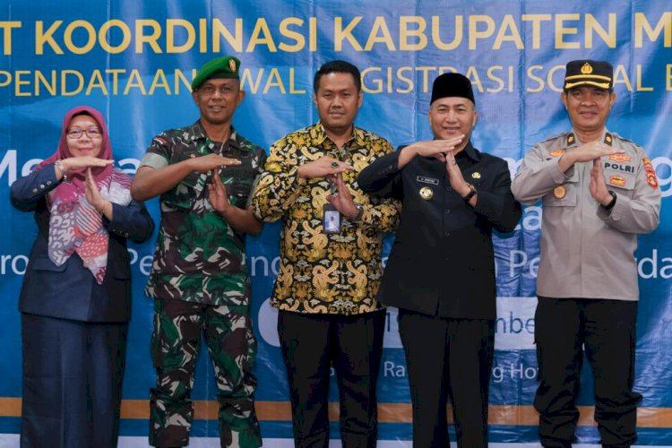 Pj Bupati Muba membuka Rapat Koordinasi Daerah Registrasi Sosial Ekonomi (REGSOSEK) Kabupaten Muba Tahun 2022 bertempat di Hotel Grand Ranggonang Sekayu, Senin (19/9/2022)/ist