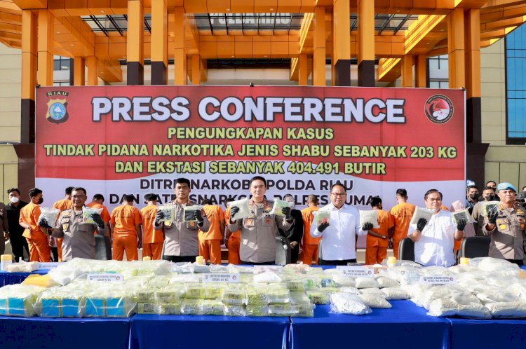 Polda Riau mengungkap kasus Narkoba terbesar/ist