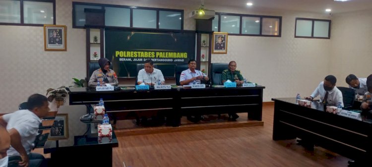 Rapat Asistensi kampung tangguh anti narkoba, yang berlangsung di Polrestabes Palembang, Rabu (21/9). (Amizon/ RmolSumsel.id)