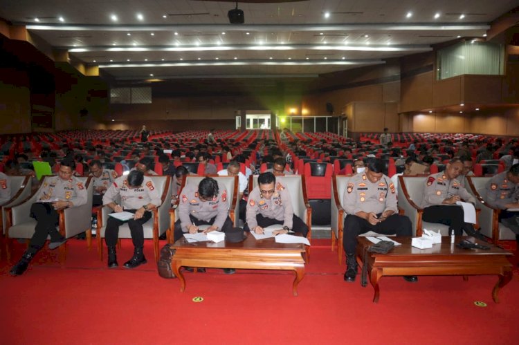 Ratusan personel Polres Muba mengikuti tes psikologi untuk peminjaman senjata api Dinas/ist