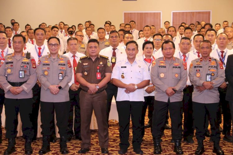 Direktorat Reserse Narkoba Polda Sumatera Selatan (Sumsel)  menggelar Rakernis Fungsi Reserse Narkoba dan Jajaran TA.2022.  bertempat di ballroom Gedung Presisi Mapolda Sumsel, Rabu (28/9).(ist/rmolsumsel.id)