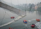 Jembatan Gantung Berusia 140 Tahun di India Putus, 132 Orang Dinyatakan Tewas