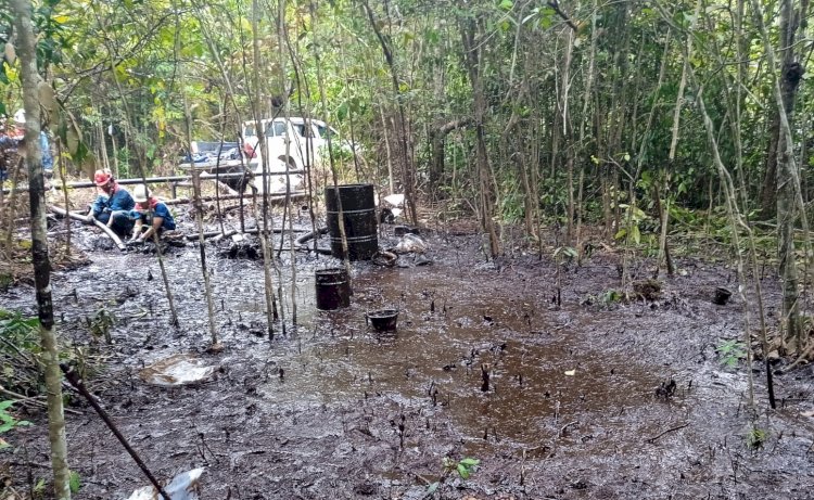 Tumpahan minyak PHE Raja Tempirai cemari kebun warga/ist