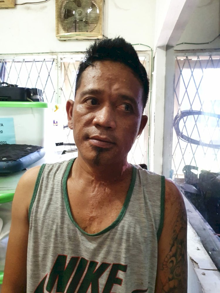 Yulian Deri alias Eyi (36) tersangka kasus pembobolan tokok bedcover di Palembang. (Amizon/RmolSumsel.id)
