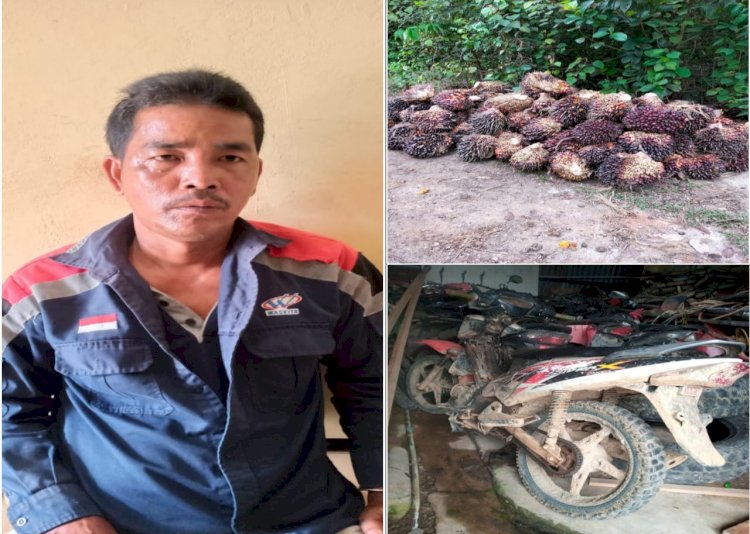 Pelaku bersama barang bukti/ist.