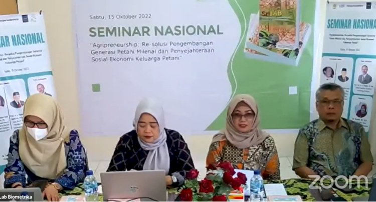 Suasana Seminar Nasinal bertajuk Agripreneurship sebagai Re-solusi Pengembangan Generasi Petani Milenial dan Penyejahteraan Sosial Ekonomi Keluarga yang digelar Fakultas Pertanian Universitas Sriwijaya (Unsri). (ist/rmolsumsel.id)