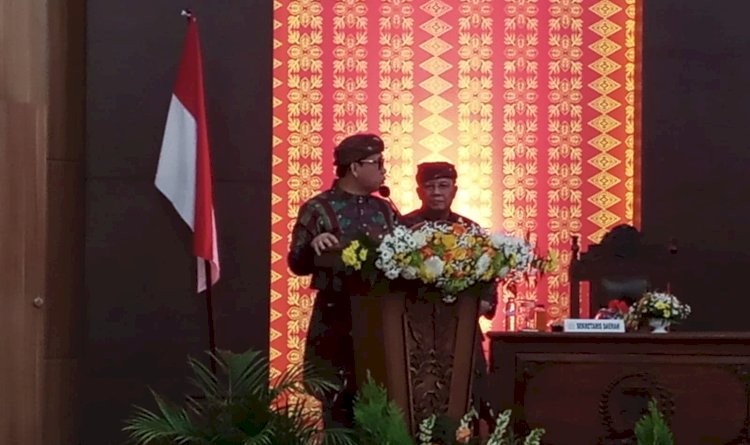 Walikota Lubuklinggau, H SN Prana Putra Sohe memberikan sambutan/ist