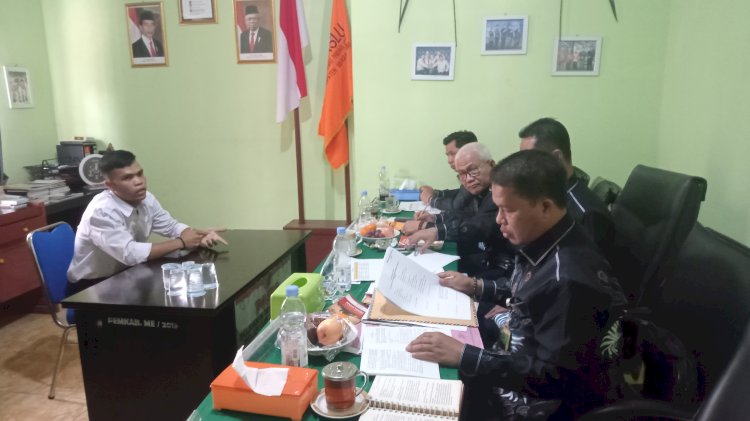 Tampak salah satu peserta dari Kecamatan Empat Petulai Dangku mengikuti tes wawancara. (Noviansyah/Rmolsumsel.id). 