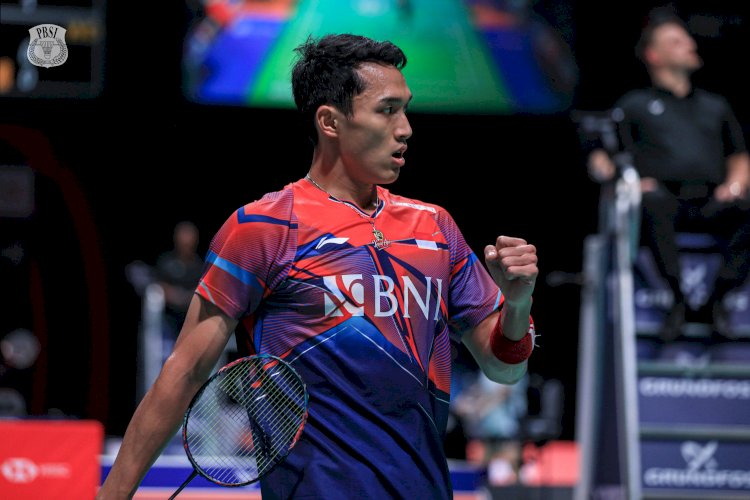 Wakil Indonesia di Tunggal Putra Badminton, Jonathan Cristie melaju ke delapan besar Denmark Open/Foto:BWF