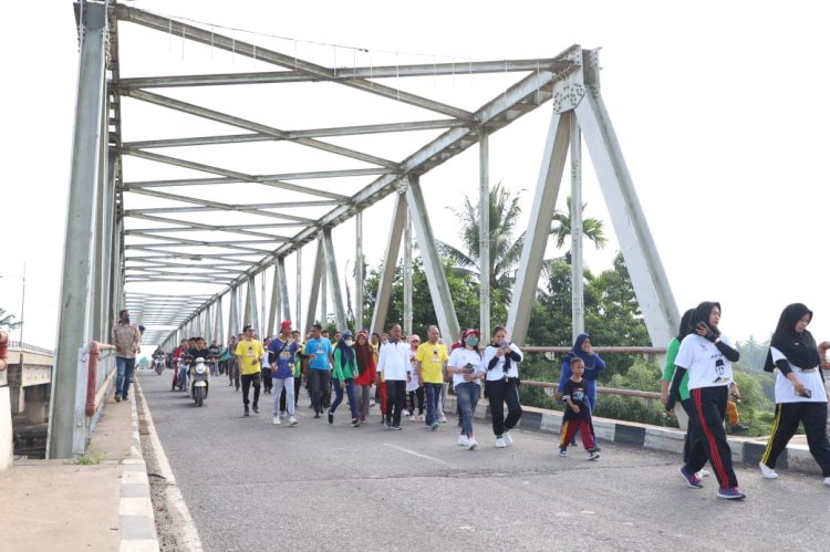 Ribuan warga ikuti jalan santai di Kecamatan Bayung Lencir/ist