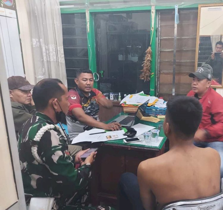 Amroli Santoso (22) remaja pengangguran asal Tanjung Enim, Kecamatan Lawang Kidul, Kabupaten Muaraenim, nekat menjadi tentara gadungan.(ist/rmolsumsel.id)   