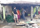 Motor Angkut Jerigen BBM Terbakar, Sambar Rumah dan Warung Model