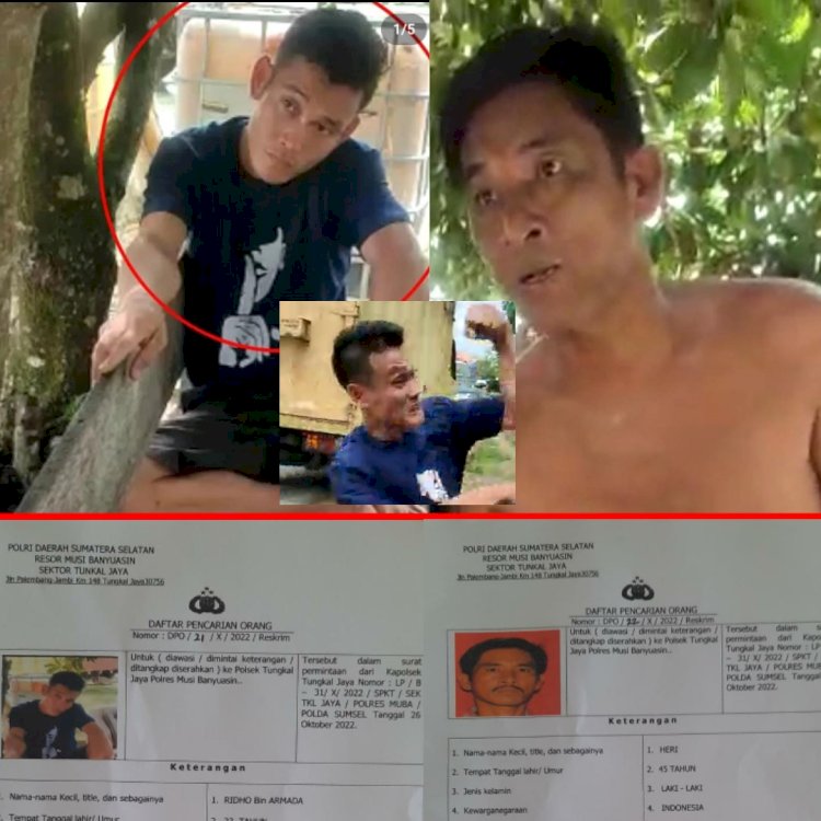 DPO pelaku pengeroyokan Susandi. (ist/RmolSumsel.id)