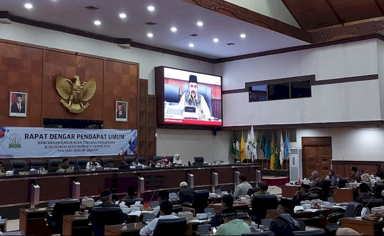 Suasana Rapat Dengar Pendapat Umum (RDPU) di ruang sidang utama DPR Aceh/Foto:RMOL
