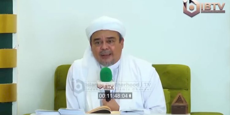 Habib Rizieq Shihab dalam video yang diunggah di kanal YouTube Refly Harun /repro