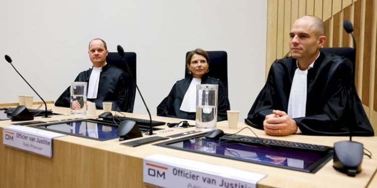 Jaksa Penuntut Umum duduk di ruang sidang saat pengadilan Belanda mengumumkan putusannya dalam sidang MH17, 17 November 2022/Net