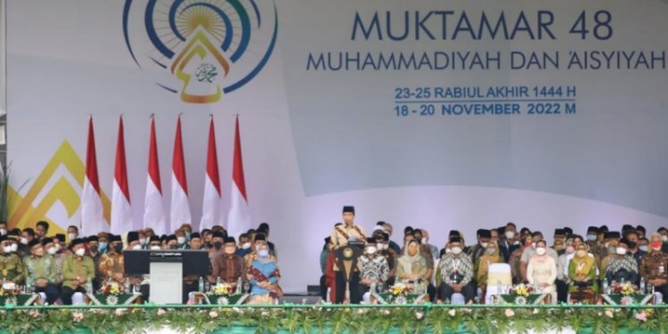Presiden Republik Indonesia, Joko Widodo dalam sambutannya di Muktamar ke-48 Muhammadiyah/Ist