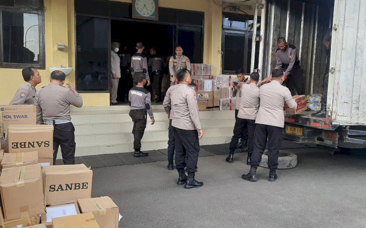 Polda Sumsel kirim bantuan logistik ke Cianjur/RMOL