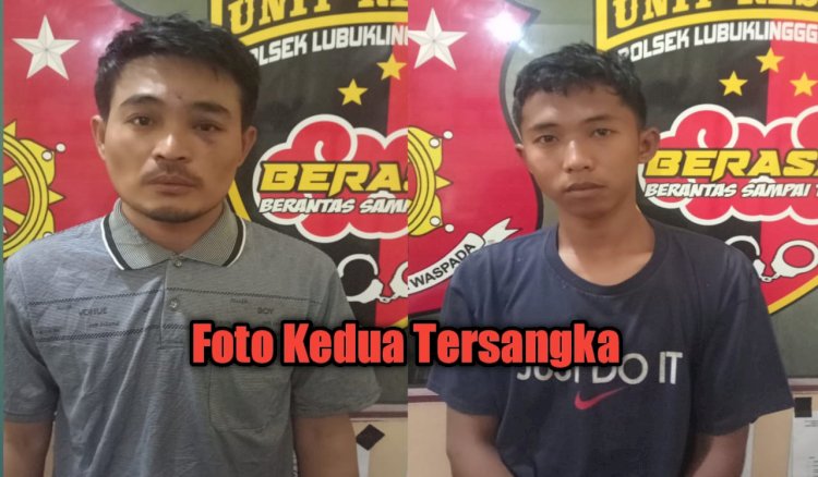 Pelaku saat diamankan pihak kepolisian. (Ist/Rmolsumsel.id). 