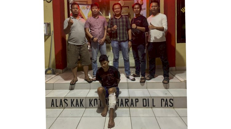Komara (32) pelaku pembunuhan Kasmiati saat berada di Polsek Semendo, Kabupaten Muara Enim, Sumatera Selatan, Kamis (24/11). (Dok. Polsek Semendo)