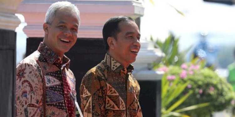 Gubernur Jawa Tengah Ganjar Pranowo dan Presiden Joko Widodo/Net