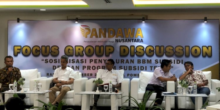 Diskusi Pandawa bertema 'Sosialisasi Penyaluran BBM Subsidi dengan Program Subsidi Tepat'/Ist