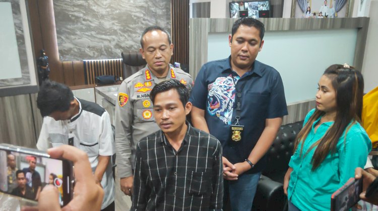RM Jauhari (31) paman dari siswi SMP yang melaporkan ibu kandungnya ke polisi usai menjalani proses mediasi di Polrestabes Palembang. (Adam Rachman/RmolSumsel.id)
