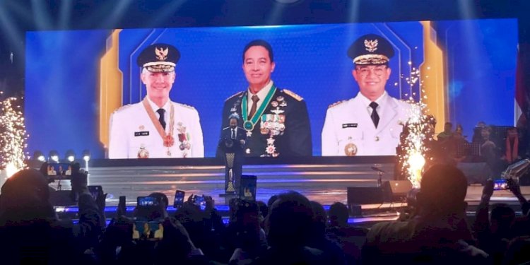 Tiga sosok capres yang diumumkan oleh Ketum Nasdem, Surya Paloh pada saat Rapat Kerja Nasional (Rakernas) Partai Nasdem di Jakarta Convention Center, Senayan, Jakarta, Jumat (17/6)/RMOL