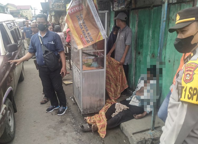 Tim Inafis Polresta Palembang lakukan olah TKP di Jalan Sido Intan, sekitaran Pasar Tangga Buntung Palembang/ist.