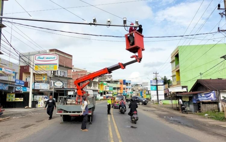 Pemasangan kamera ETLE di Kota Lubuklinggau/ist.