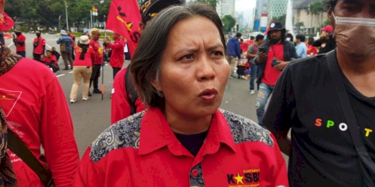 Ketua Umum (Ketum) Kongres Aliansi Serikat Buruh Indonesia (KASBI), Nining Elitos/RMOL