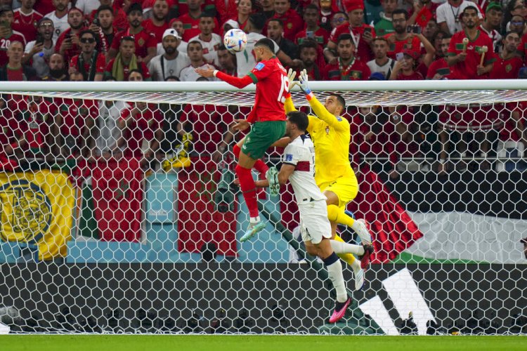 Youssef En Nesyri menjebol gawang Portugal yang dijaga Diogo Costa/net