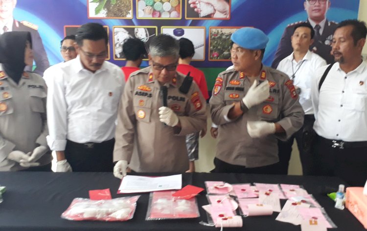 Satres Narkoba Polres Lubuklinggau menggelar pres rilis ungkap kasus/ist