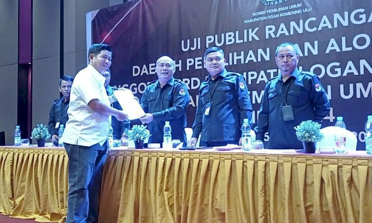Komisi Pemilihan Umum (KPU) Kabupaten Ogan Komering Ulu (OKU) menggelar uji publik rancangan daerah pemilihan (Dapil) dan alokasi kursi anggota DPRD/ist