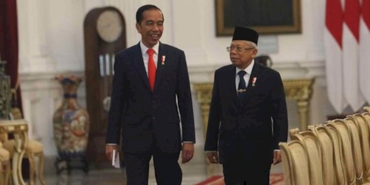Presiden Joko Widodo dengan Wakil Presiden Maruf Amin/Net