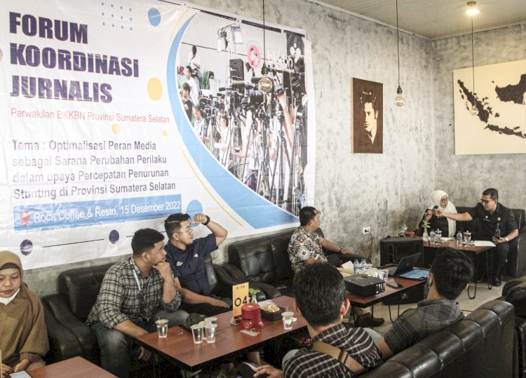 Forum kordinasi jurnalis dalam rangka dukungan pelaksanaan program bangga kencana serta percepatan penurunan Stunting Provinsi Sumatera Selatan/Foto:Adam Rachman