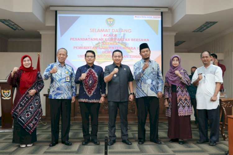 Pj Bupati Muara Enim Kurniawan bersama lima perguruan tinggi/ist
