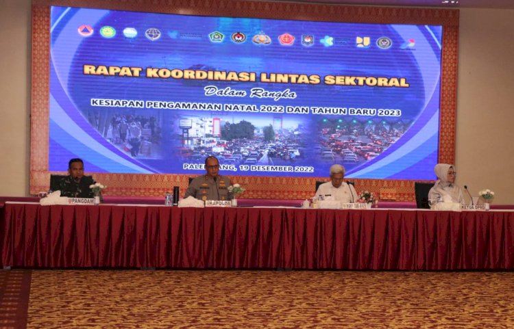 Rapat lintas sektoral kesiapan PAM Operasi Lilin Musi 2022 yang dipimin Kapolda dan Wagub Sumsel/ist