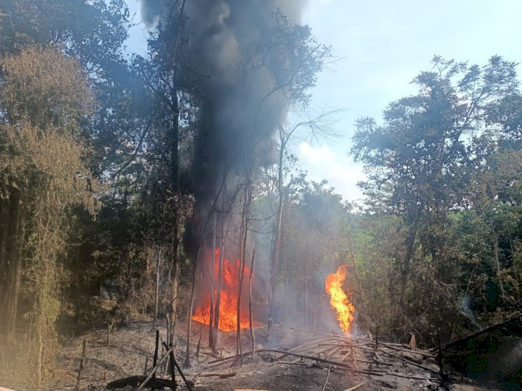 Sumur minyak meledak di Kabupaten Musi Banyuasin (Muba), Sumatera Selatan. (ist/net)