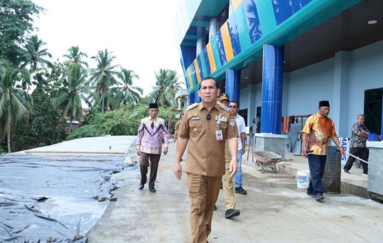Walikota Lubuklinggau, H SN Prana Putra Sohe  tinjau pembangunan GOR Megang/ist