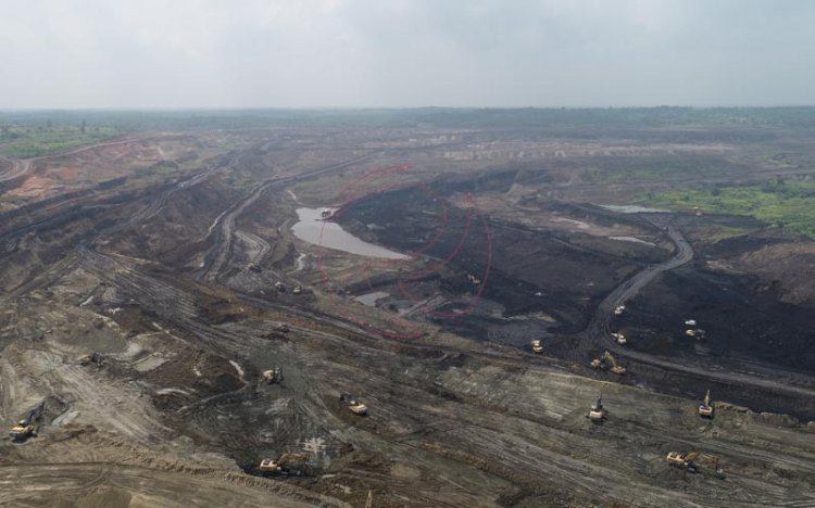 Salah satu lokasi tambang batubara yang ada di Sumsel. (ist/rmolsumsel.id)